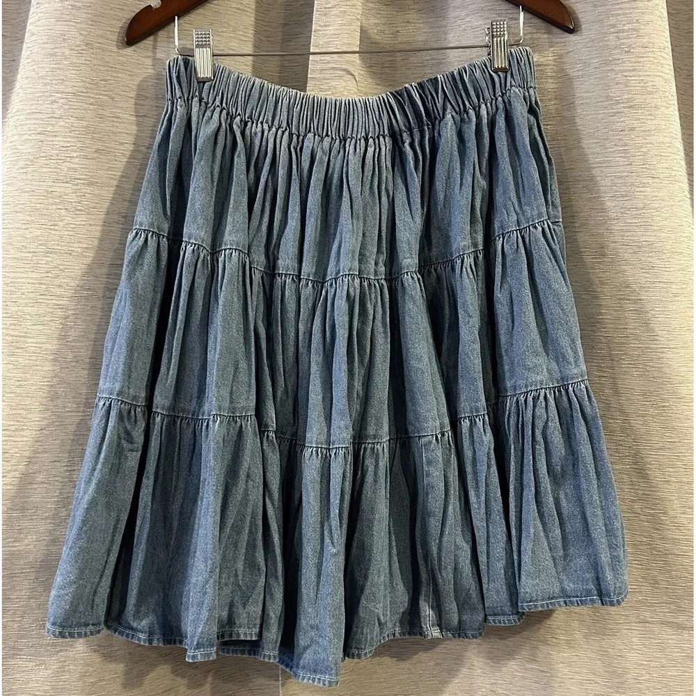 Vintage Fredrick's Of Hollywood Tiered Cotton Skirt Cottagecore Size‎ 1X